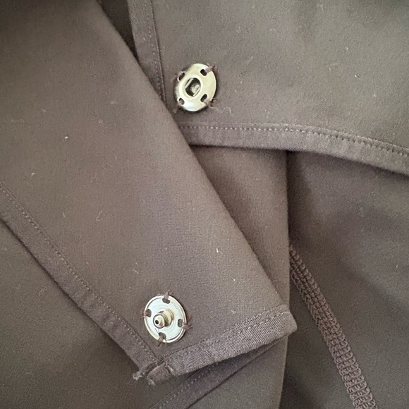 Spanx Drape Front Jacket in Very Black; Mixed Fabric - Picture 9 of 10